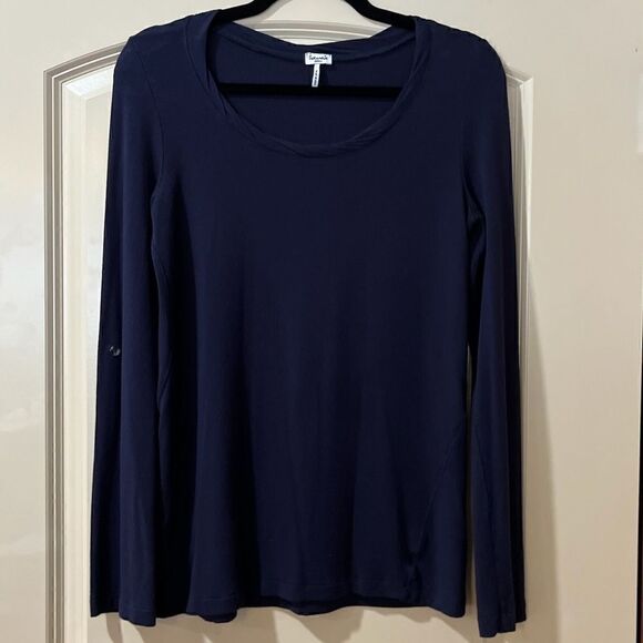 SPLENDID Long Sleeve Knit Top Navy Women’s Size Small - Picture 2 of 4